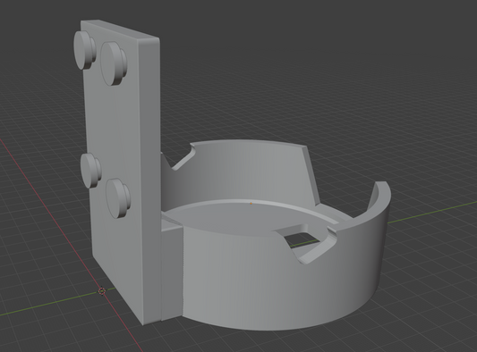 Pallet Rack Cup and Phone holder. Compatible with teardrop pallet racking found in warehouses.